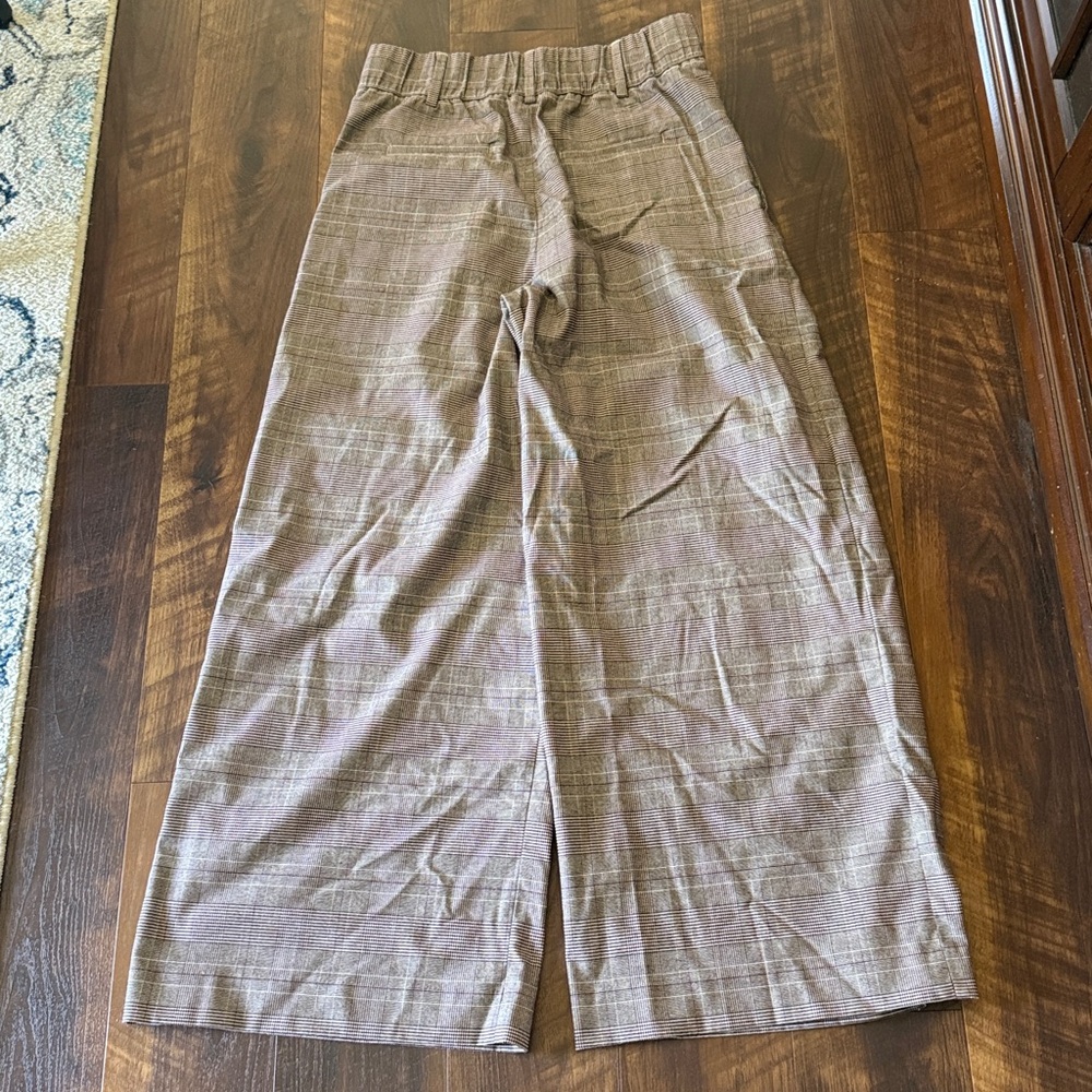 Banana Republic Plaid Flannel Wide-Leg Dress Pants - Picture 5 of 6